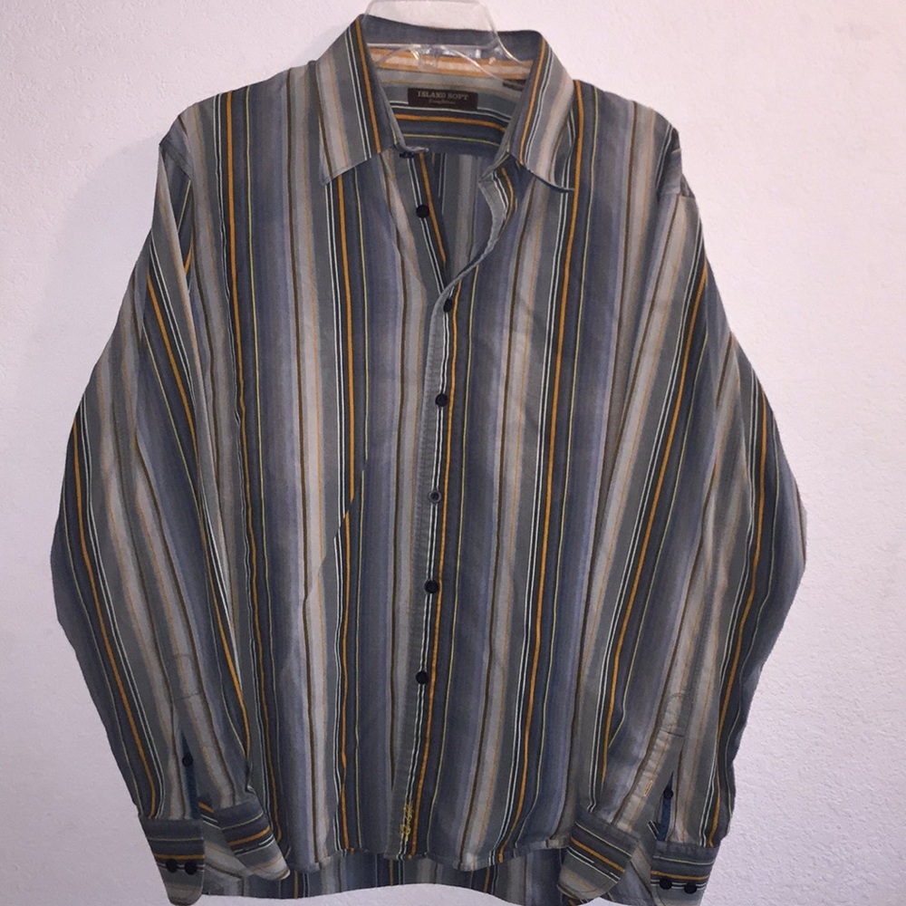 Tommy Bahama Island Soft XL Striped Button Down